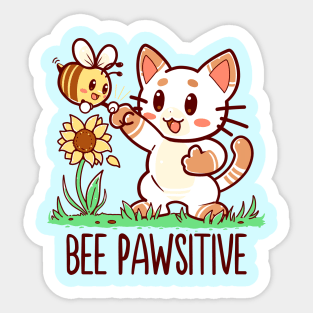 Bee Pawsitive Sticker